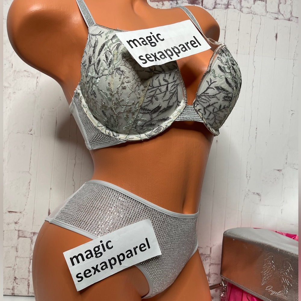 Victoria's Secret Silver and Gray Bra